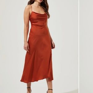 Gaia cowl neck midi slip Dress Size XS